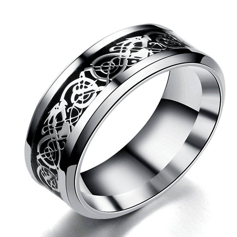 Fierce Dragon Stainless Steel Ring – Symbol of Power & Strength